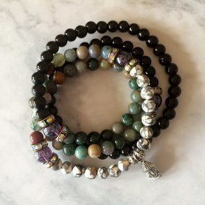 Boho 108 Mala Bead necklace/bracelet Buddha charm